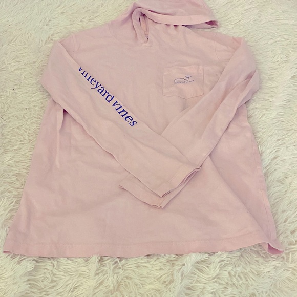 Vineyard Vines Other - Kids long sleeve hodded vineyard vines shirt pink and navy